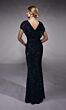 Alyce Paris 27729 Batwing Sleeve Drape Bodice Mother Of The Bride Gown