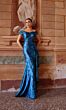 Alyce Paris 27737 Knotted Neck Off-The-Shoulder Formal Gown