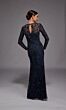 Alyce Paris 27778 Illusion Neckline Long Sleeve Dress