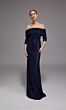 Alyce Paris 27787 Ruched Bodice Linear Sequin Dress