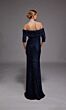 Alyce Paris 27787 Ruched Bodice Linear Sequin Dress