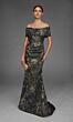 Alyce Paris 27802 Floral Jacquard Off The Shoulder Dress