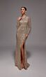 Alyce Paris 27803 Jewel Neckline Beaded Fringe Dress
