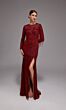 Alyce Paris 27803 Jewel Neckline Beaded Fringe Dress