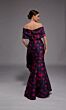 Alyce Paris 27832 Side Ruffle Floral Print Dress