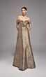 Alyce Paris 27844 Metallic Off The Shoulder Dress