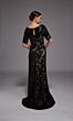 Alyce Paris 27876 Bateau Neckline Floral Sequin Dress
