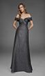 Alyce Paris 27882 A-Line Off The Shoulder Jacquard Dress