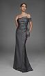 Alyce Paris 27900 Side Drape Slim Jacquard Dress