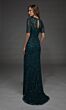 Alyce Paris 27901 Keyhole Back High Slit Beaded Slim Dress