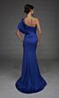 Alyce Paris 27907 Asymmetric Neck Overskirt Cobalt Dress