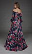 Alyce Paris 27910 Floral A-Line Off The Shoulder Dress
