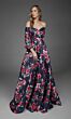 Alyce Paris 27910 Floral A-Line Off The Shoulder Dress