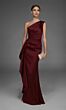 Alyce Paris 27913 One-Shoulder Slim Charcoal Dress