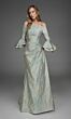 Alyce Paris 27914 A-Line Off The Shoulder Jacquard Dress