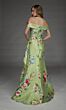 Alyce Paris 27915 Floral Mikado Pleated Bodice Dress