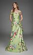Alyce Paris 27915 Floral Mikado Pleated Bodice Dress