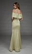 Alyce Paris 27916 Flounce Neck Fitted Mikado Dress