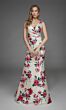 Alyce Paris 27917 Sleeveless V-Neck Floral Mikado Dress