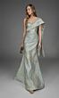 Alyce Paris 27918 Asymmetric Neck One-Shoulder Jacquard Dress