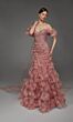 Alyce Paris 55003 Floral Applique Off-The-Shoulder Trumpet Dress