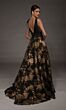 Alyce Paris 55008 Plunging Neck Sleeveless A-Line Dress