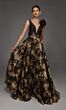 Alyce Paris 55008 Plunging Neck Sleeveless A-Line Dress