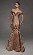 Alyce Paris 55010 Off-The-Shoulder Gold Mikado Mermaid Dress
