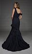 Alyce Paris 55013 Asymmetric Neck Black Taffeta Dress