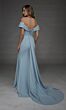 Alyce Paris 55021 Applique Bodice Off-The-Shoulder Sky Blue Dress