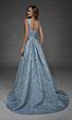 Alyce Paris 55022 Ruched Bodice Tulip Hem Jacquard Dress