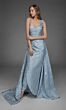 Alyce Paris 55022 Ruched Bodice Tulip Hem Jacquard Dress