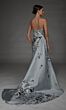 Alyce Paris 55028 Side Tail Strapless Slim Silver Dress