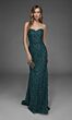 Alyce Paris 55029 Fitted Strapless Beaded Everglade Dress