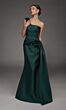Alyce Paris 55030 One-Shoulder Side Tail Black Dress
