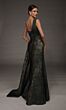 Alyce Paris 55033 Jacquard One-Shoulder Side Tail Dress