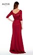 Alyce Paris 27234 Three-Quarter Sleeve Evening Gown