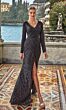 Alyce Paris 27359 Long Sleeve Sequin Formal Dress