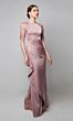 Alyce Paris 27601 Illusion Sleeves Faux Wrap Dress