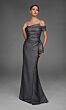 Alyce Paris 27639 Front Slit Off The Shoulder Dress
