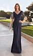 Alyce Paris 27498 Embellished Sleeves Pleated Dress