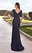 Alyce Paris 27498 Embellished Sleeves Pleated Dress