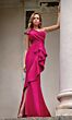 Alyce Paris 27646 Ruffle Slit One Shoulder Dress