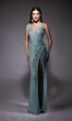 Alyce Paris 27653 High Slit Draped Sequin Dress