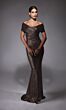 Alyce Paris 27666 Off The Shoulder Metallic Dress