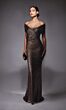 Alyce Paris 27666 Off The Shoulder Metallic Dress