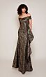 Alyce Paris 27667 Side Ruffle Metallic Dress