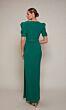 Alyce Paris 27690 Beaded Belt Puff Sleeve Dress