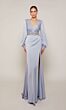 Alyce Paris 27696 Bishop Sleeves Beaded Waist Dress