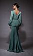Alyce Paris 27696 Bishop Sleeves Beaded Waist Dress